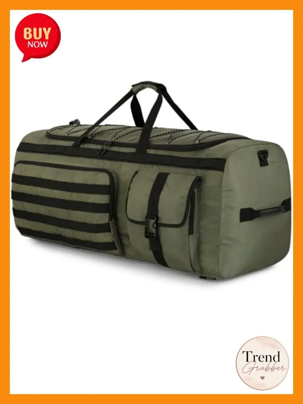 Gonex 130L Extra Large Convertible Duffel 3-Way Carry Sports Travel Bag with
